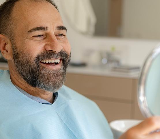 man at the dentist