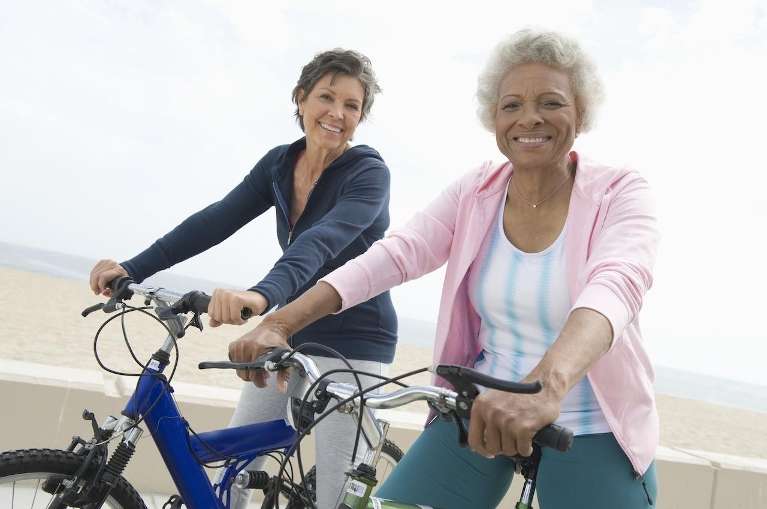 Friends on a bike ride in Humble, TX