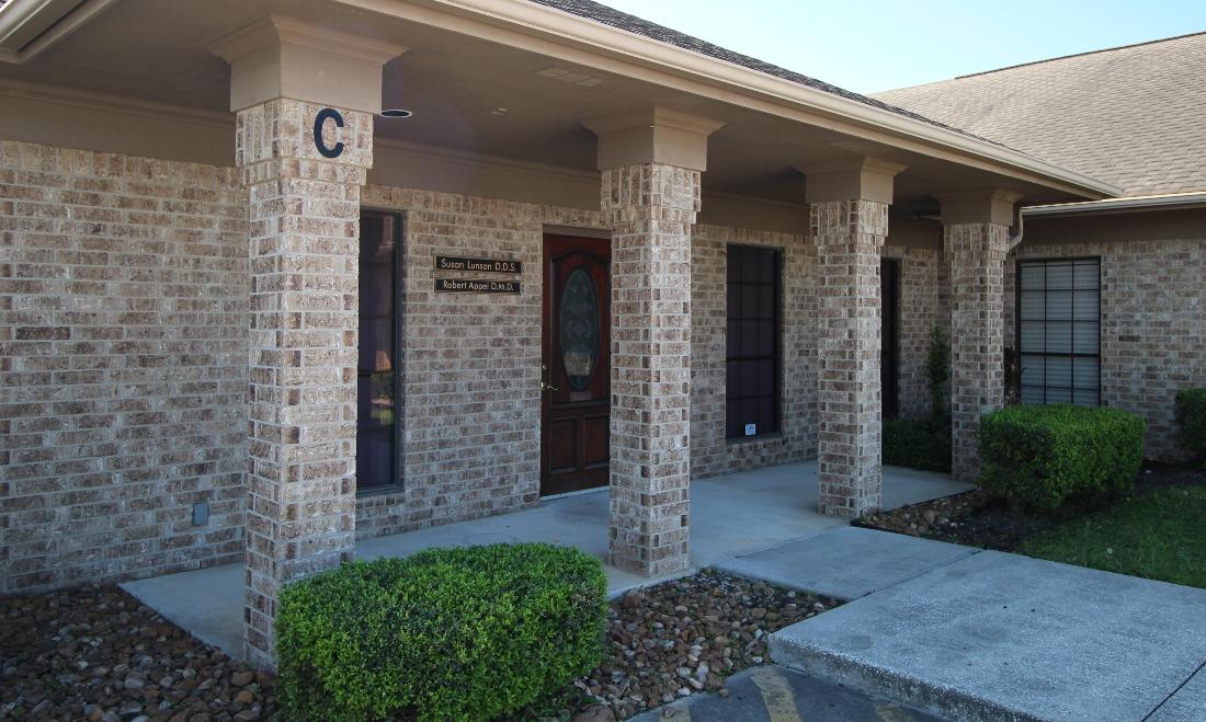 the front door of our humble, tx dental office